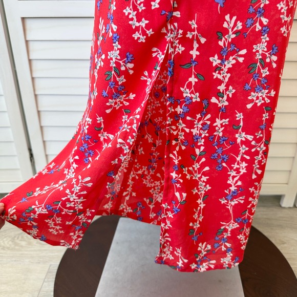 Anthropologie‎ Moon River Red Floral Print Jumpsuit Open Back Wide Leg Size M - Picture 5 of 15